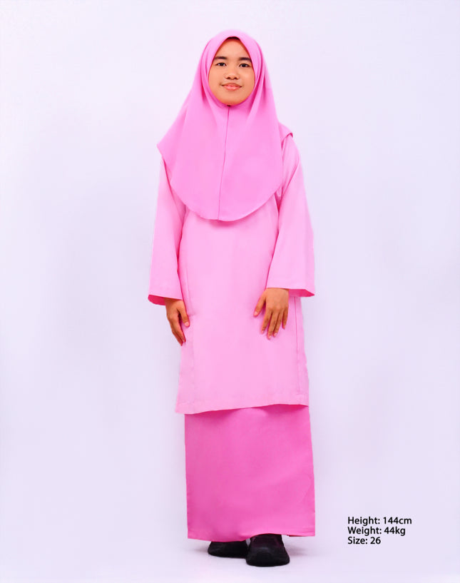 Pink School Kain Kurung