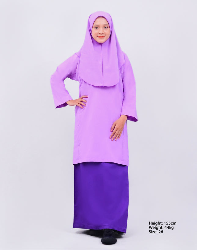 Light Purple School Baju Kurung