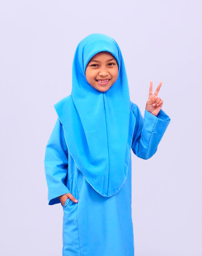 Blue School Baju Kurung