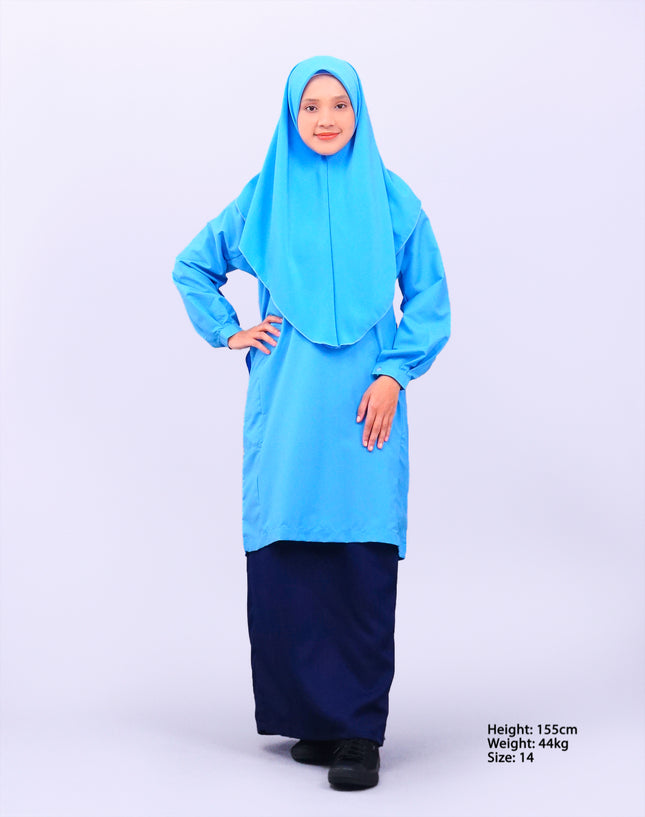 Blue Religious School Ummi Baju Kurung