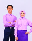 Light Purple Long Sleeve School Shirt