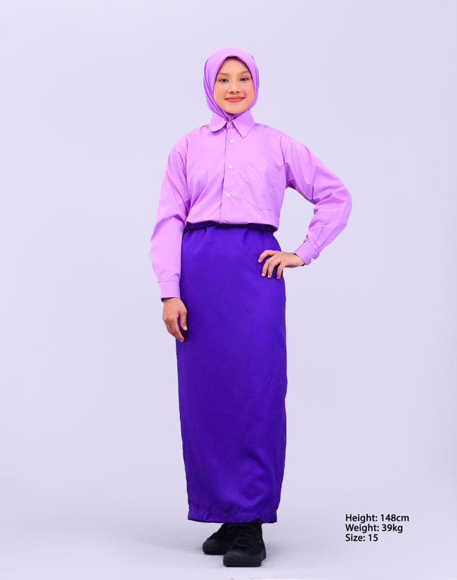 Light Purple Long Sleeve School Shirt