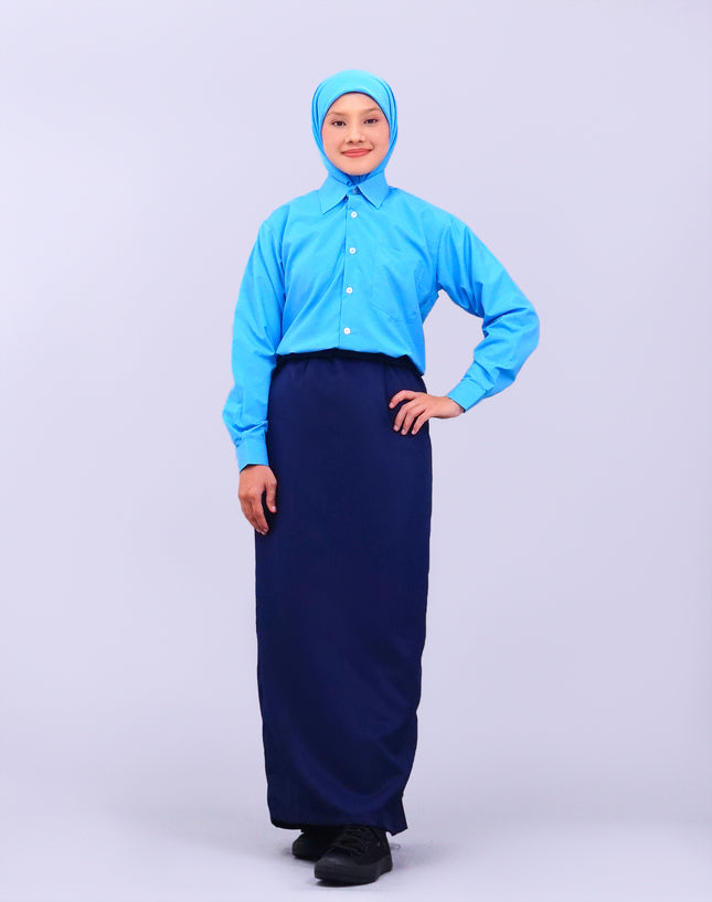 Blue Long Sleeve School Shirt