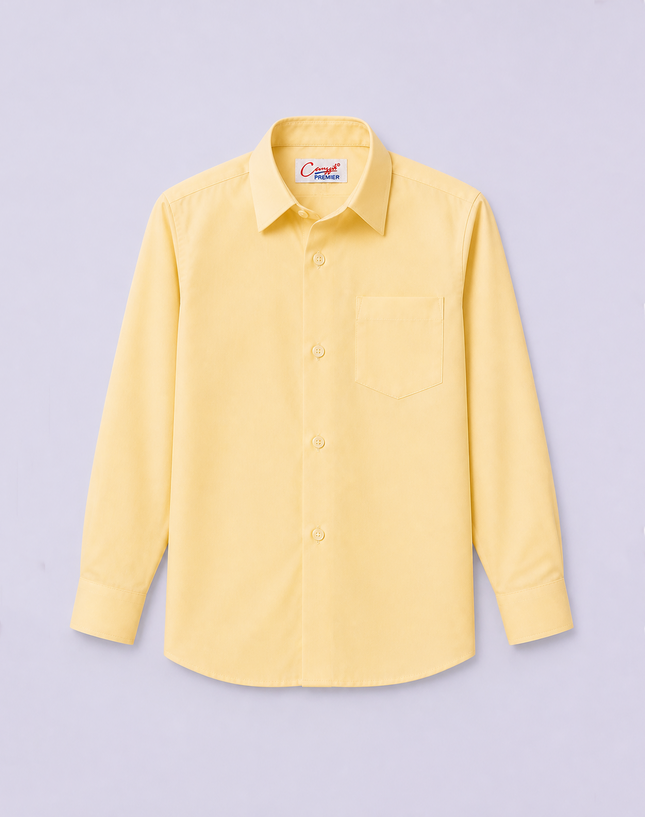 Light Brown Long Sleeve School Shirt