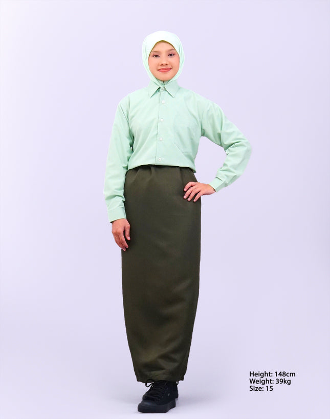 Light Green Long Sleeve School Shirt