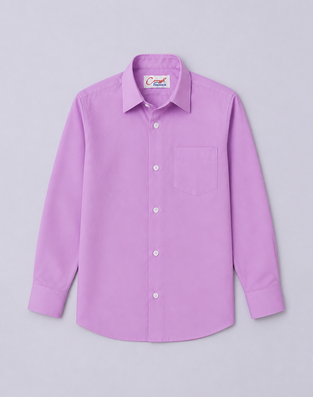 Light Purple Long Sleeve School Shirt