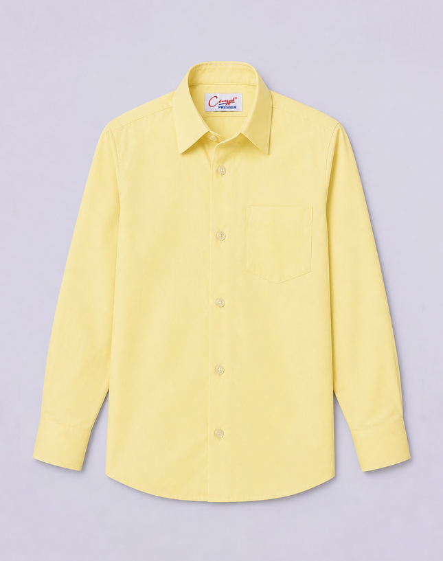 Light Yellow Long Sleeve School Shirt