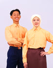 Orange Long Sleeve School Shirt