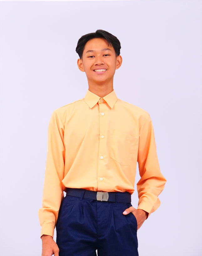 Orange Long Sleeve School Shirt