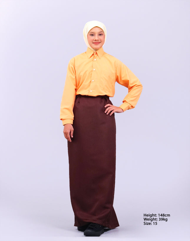 Orange Long Sleeve School Shirt