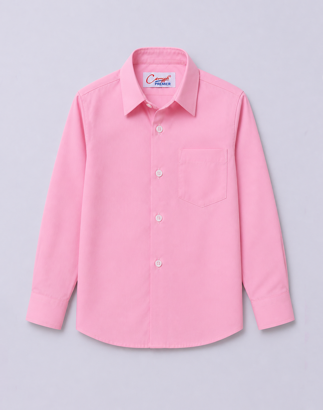 Light Pink Long Sleeve School Shirt