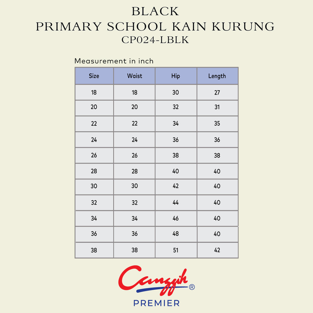 Black Primary School Kain Kurung