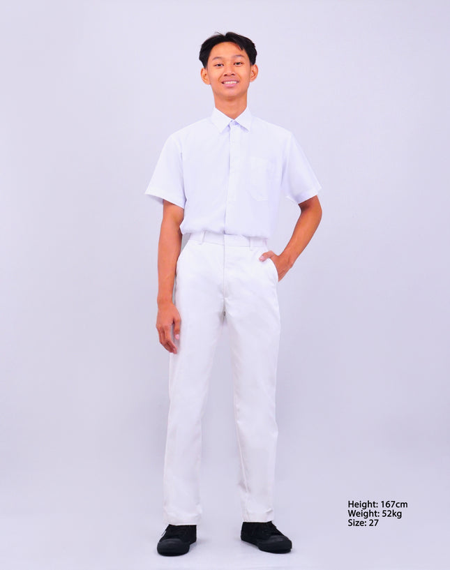 White School Long Pants