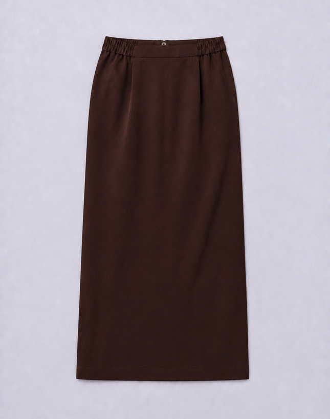 Dark Brown School Pengawas Back Pleat Kain Kurung