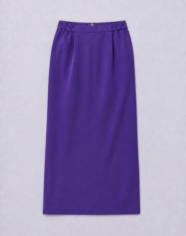 Dark Purple School Pengawas Back Pleat Kain Kurung