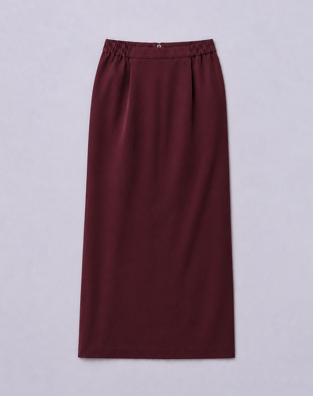 Maroon School Pengawas Back Pleat Kain Kurung
