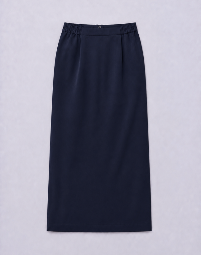 Dark Blue School Pengawas Back Pleat Kain Kurung