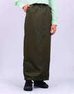 Olive Green School Pengawas Back Pleat Kain Kurung