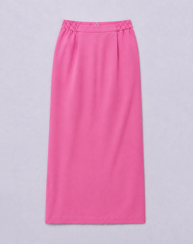 Pink School Pengawas Back Pleat Kain Kurung