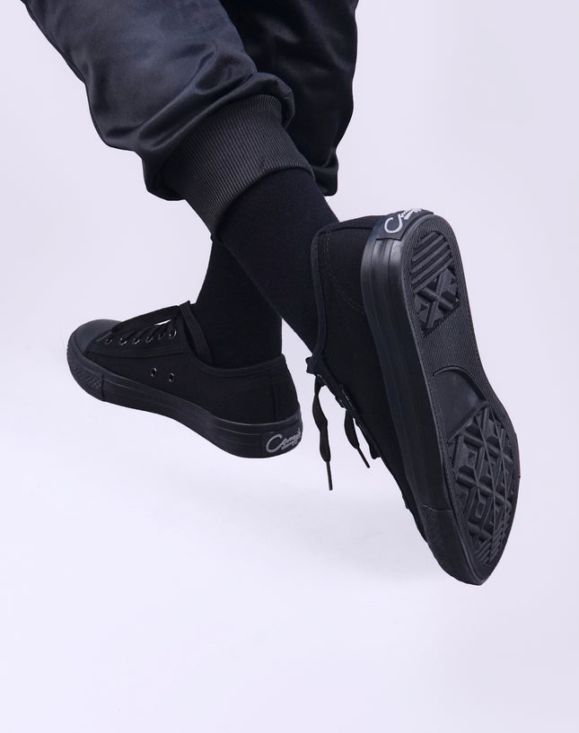 Black Canvas Secondary School Shoes – Rubber Sole Lace Up