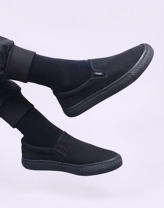 Black FlatEase Secondary School Shoes – Slip On