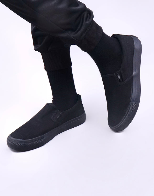 Black FlatEase Secondary School Shoes – Slip On