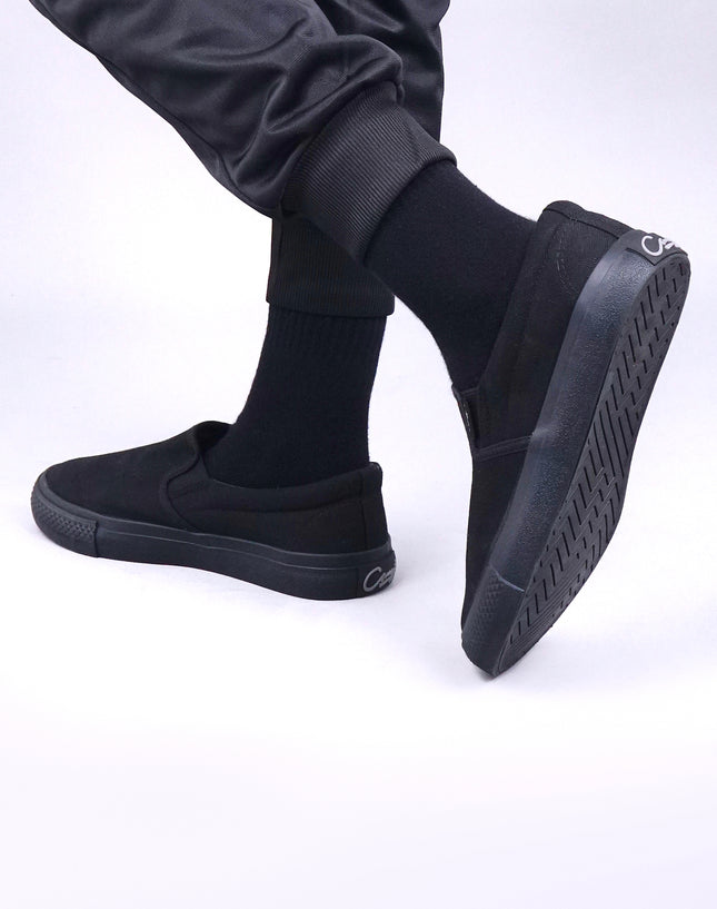 Black FlatEase Secondary School Shoes – Slip On