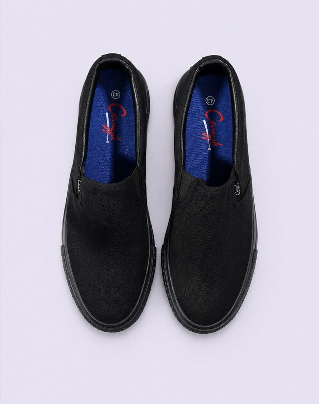Black FlatEase Secondary School Shoes – Slip On