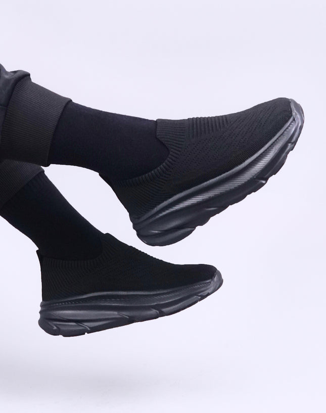 Black Primary School Shoes – One Step Slip-On