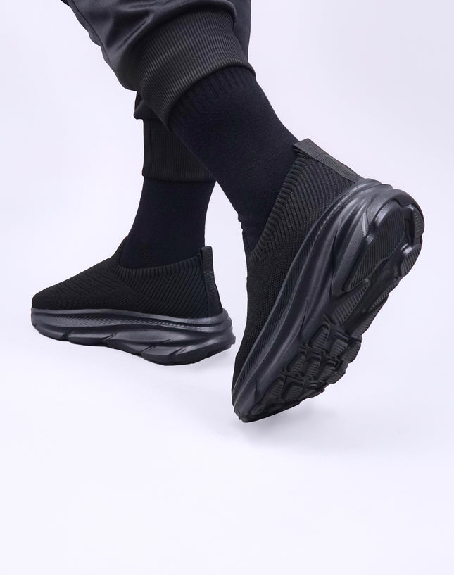 Black Primary School Shoes – One Step Slip-On