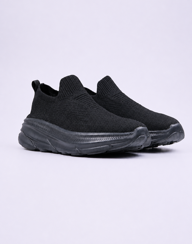 Black Primary School Shoes – One Step Slip-On