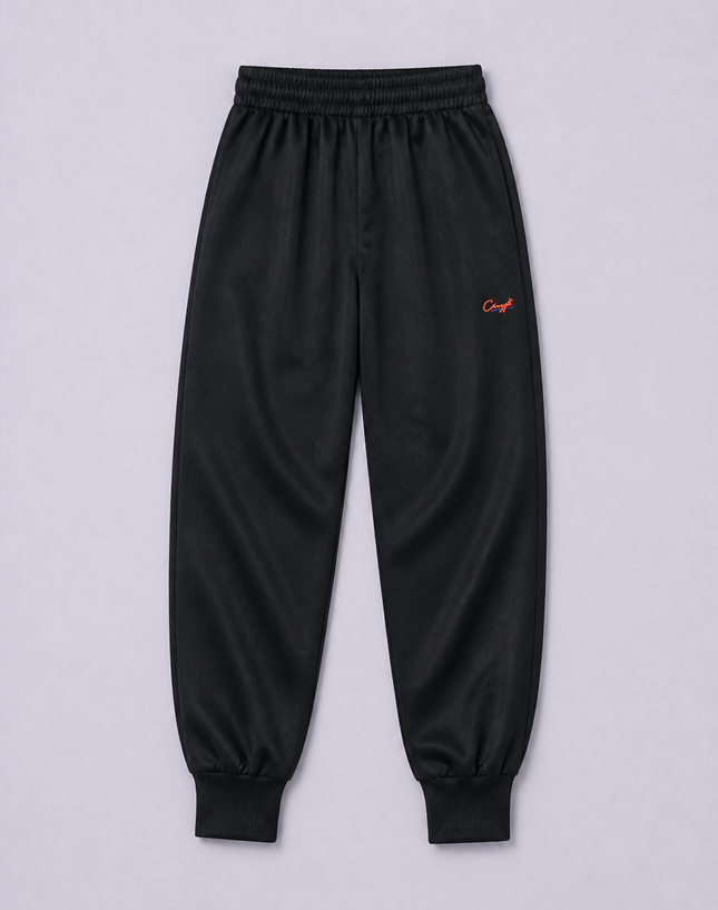 Black/ Blue Black School Track Pants