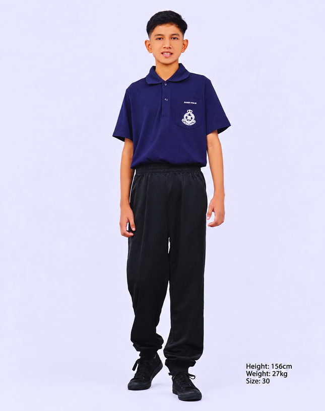 Microfiber Black Track Pants