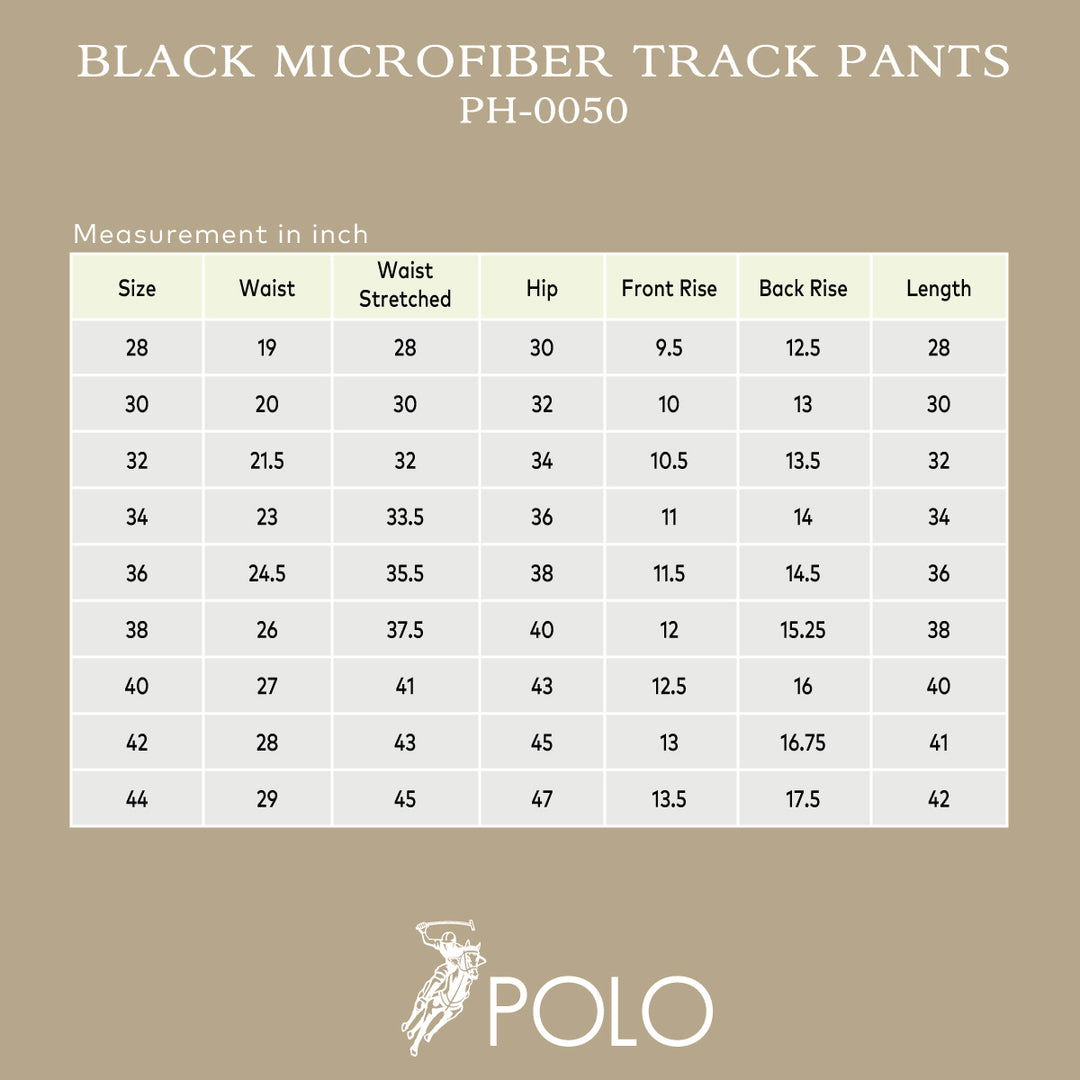 Microfiber Black Track Pants