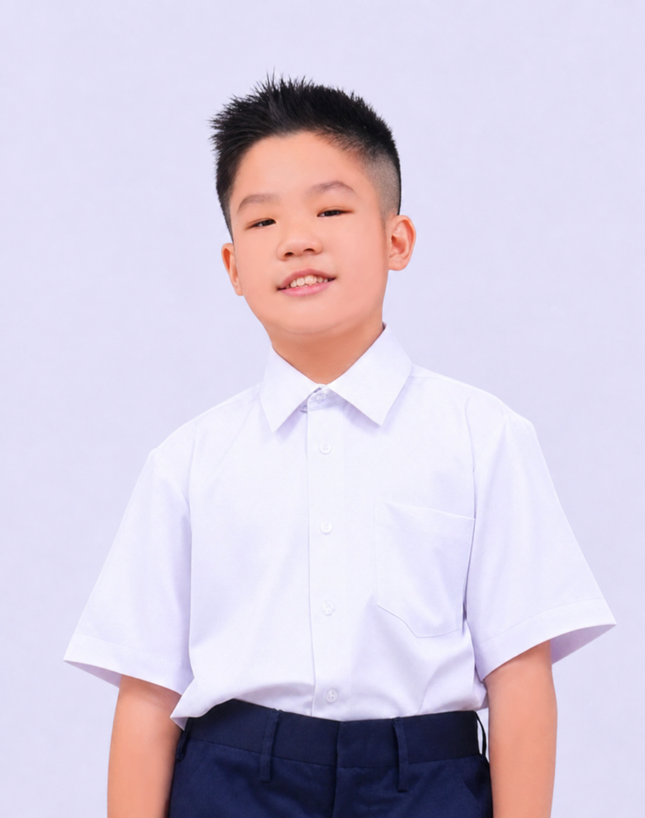 Hard Collar Short Sleeve School Shirt