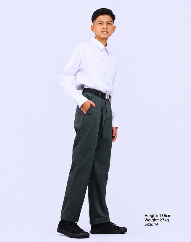 Hard Collar Long Sleeve School Shirt