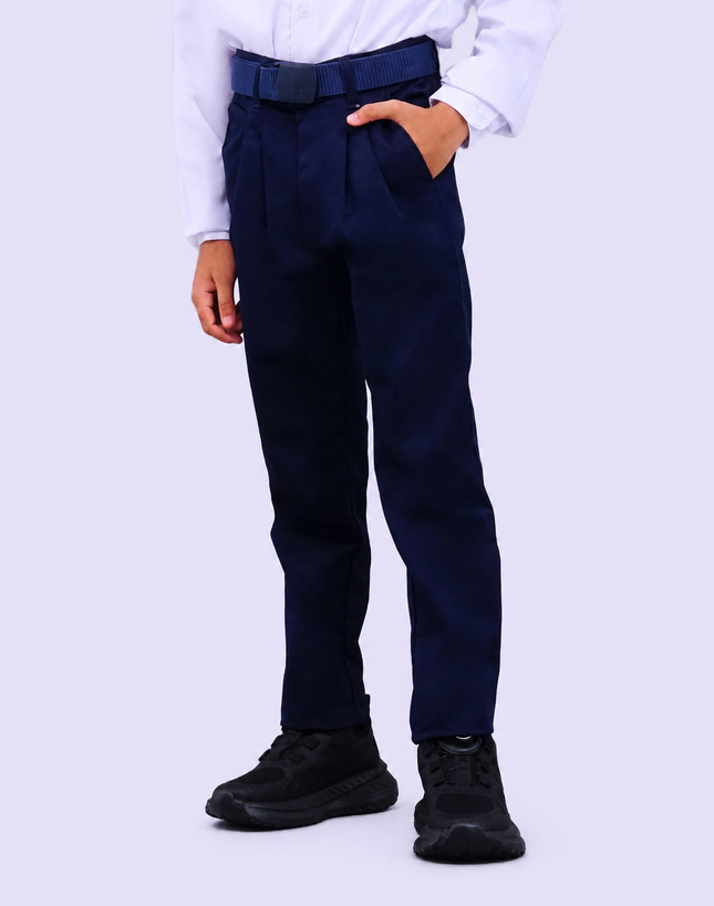 Dark Blue Garter School Long Pants