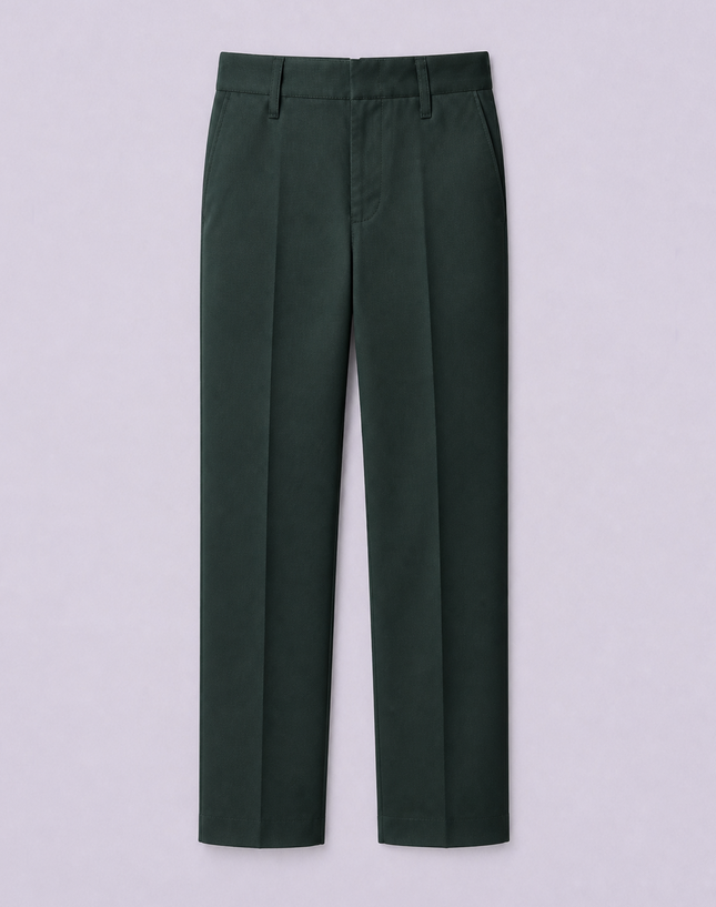 Olive Green School Long Pants