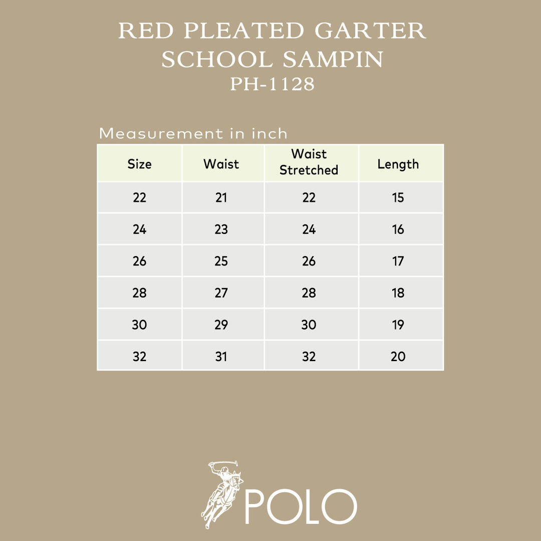 Red Pleated Garter School Sampin