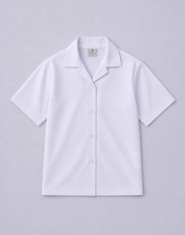 Soft Collar Girl Short Sleeve School Shirt
