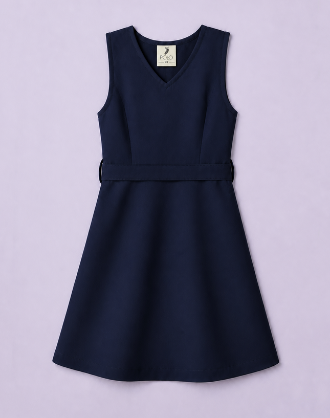 Dark Blue Girls School Pinafore