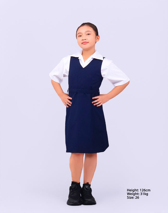 Dark Blue Girls School Pinafore