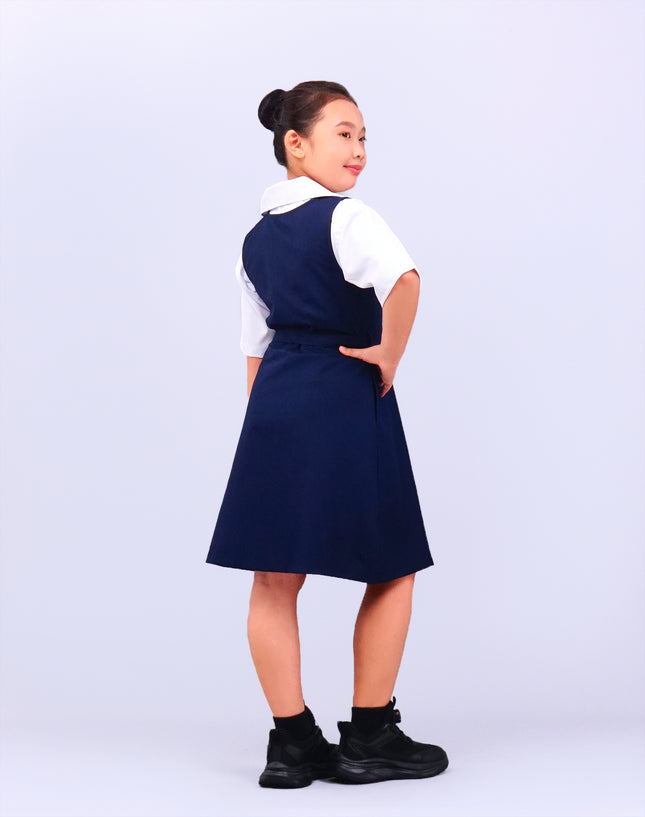 Dark Blue Girls School Pinafore