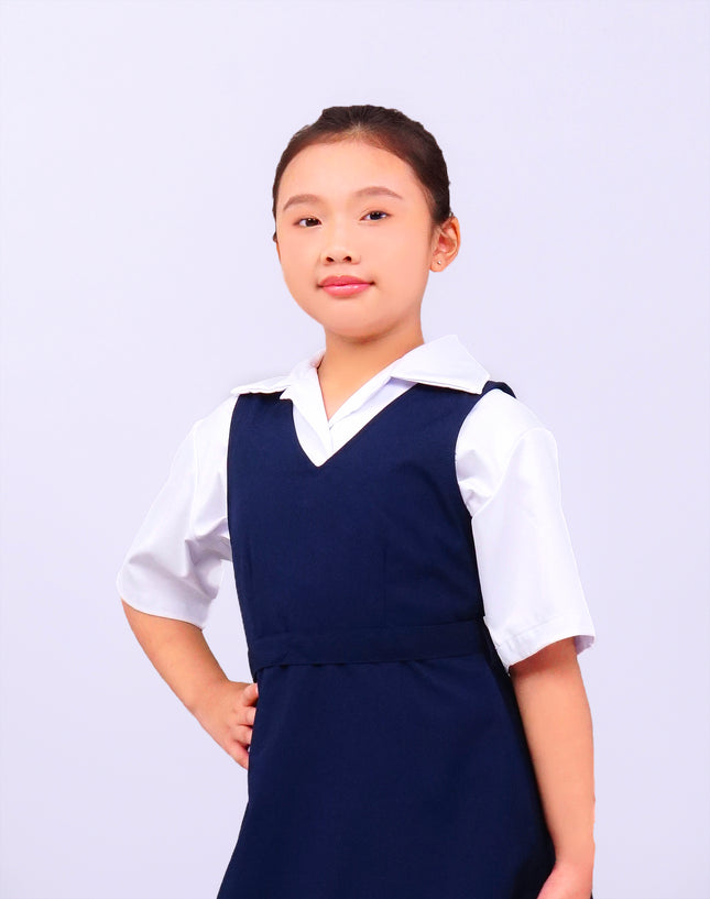Dark Blue Girls School Pinafore