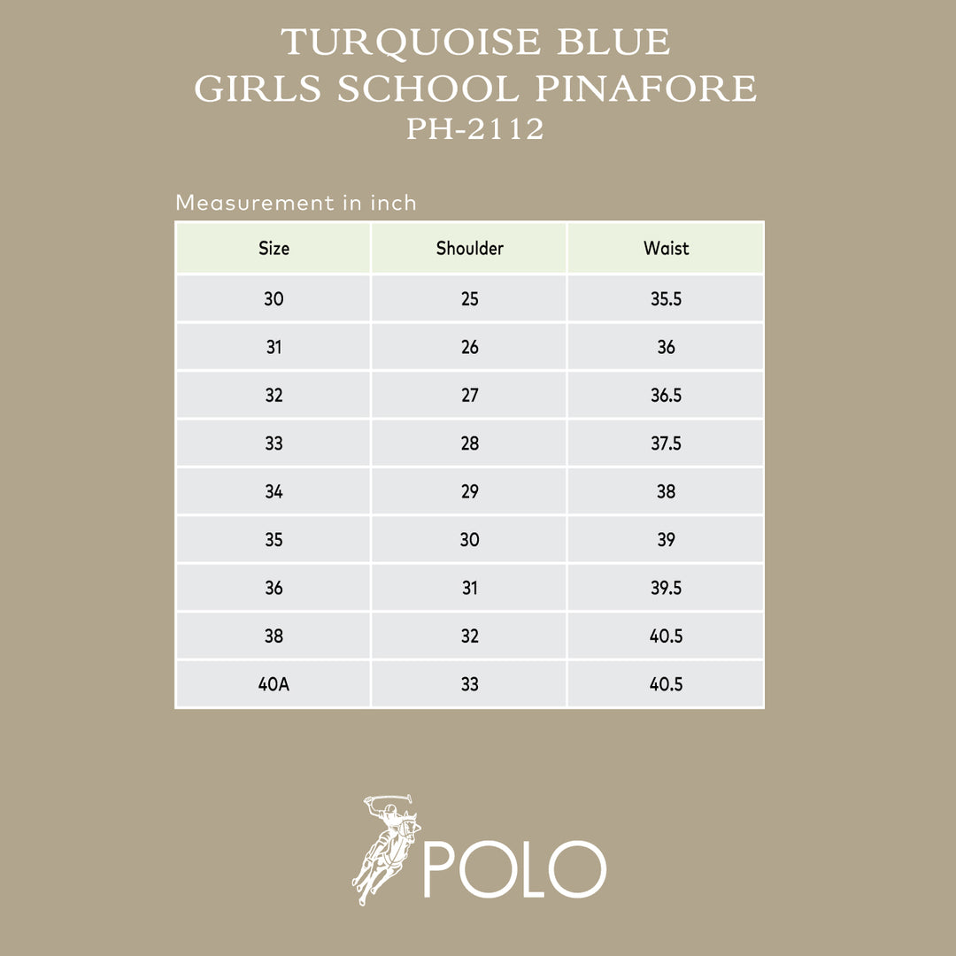 Turquoise Blue Girls School Pinafore