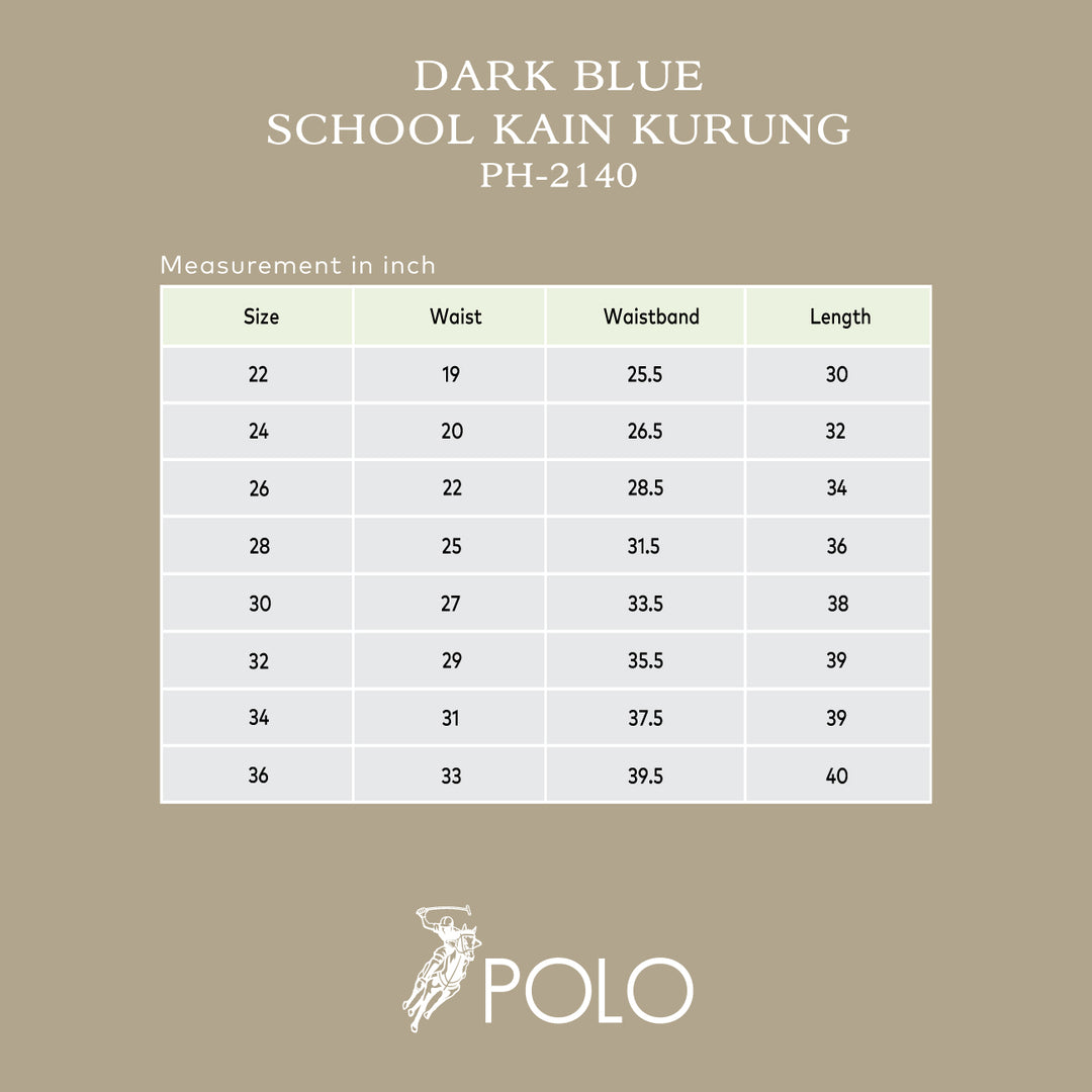 Dark Blue Garter School Long Pants