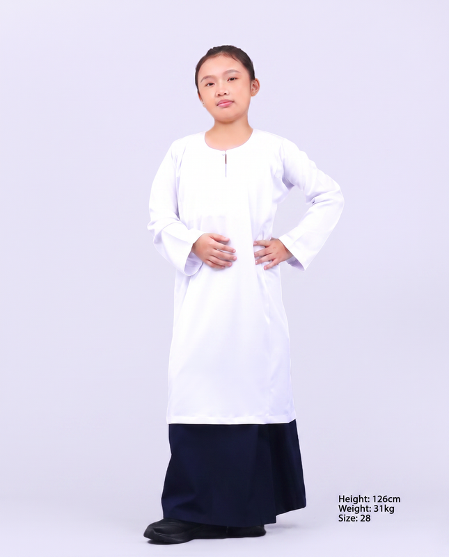 Dark Blue School Kain Kurung
