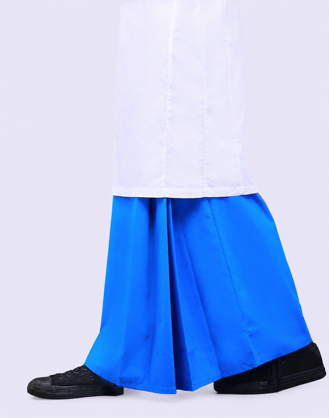 Turquoise Blue School Kain Kurung