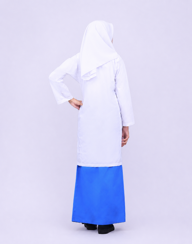 Turquoise Blue School Kain Kurung