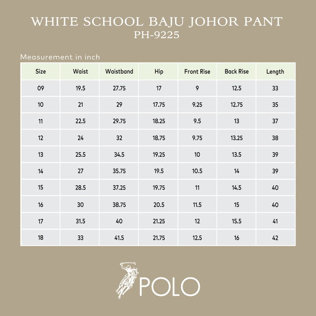 White School Baju Johor Set